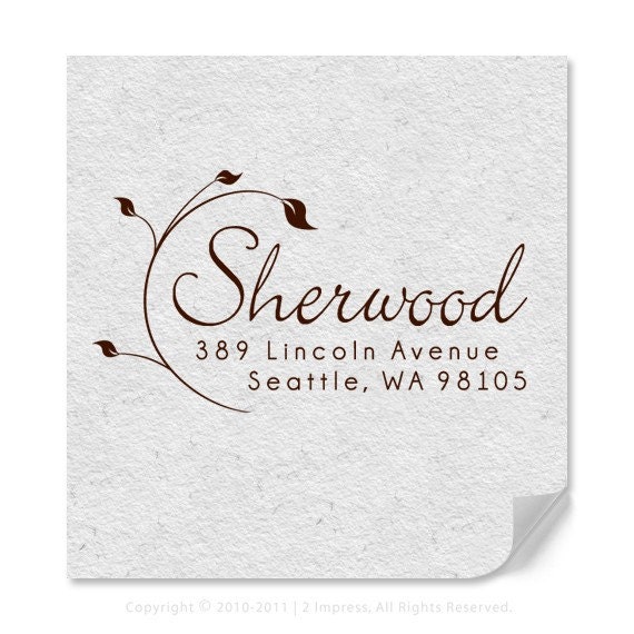 Personalized Address Rubber Stamp Art Deco Style From 2impress