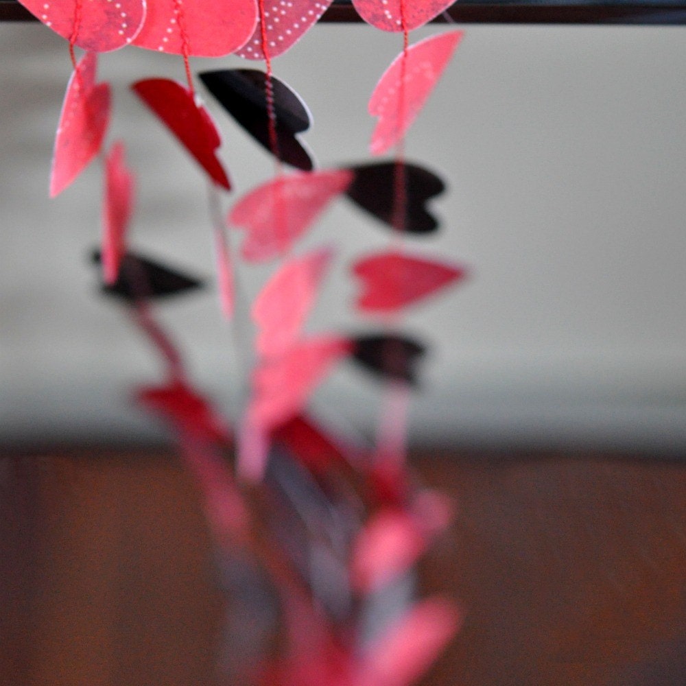Valentine's Red Love Paper Garland