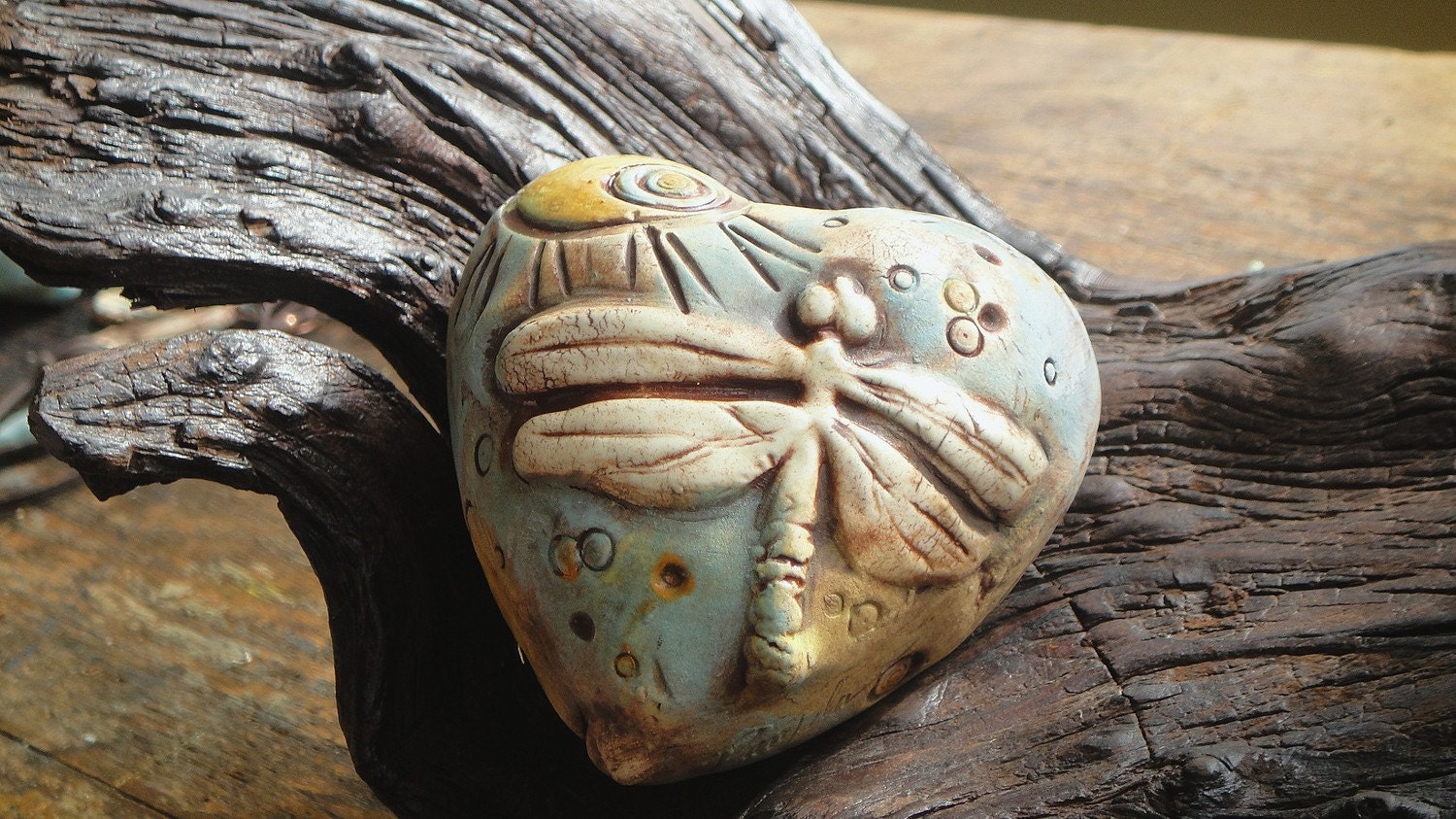 Heart Shaped Dragonfly and Circle Rattle