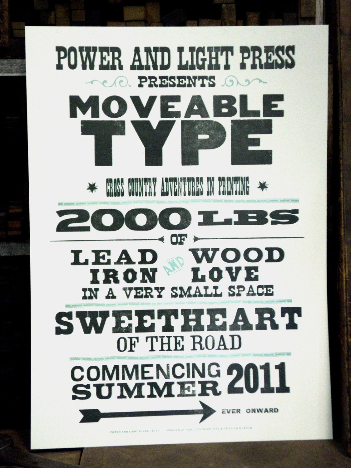 Movable Type Poster by Power and Light Press