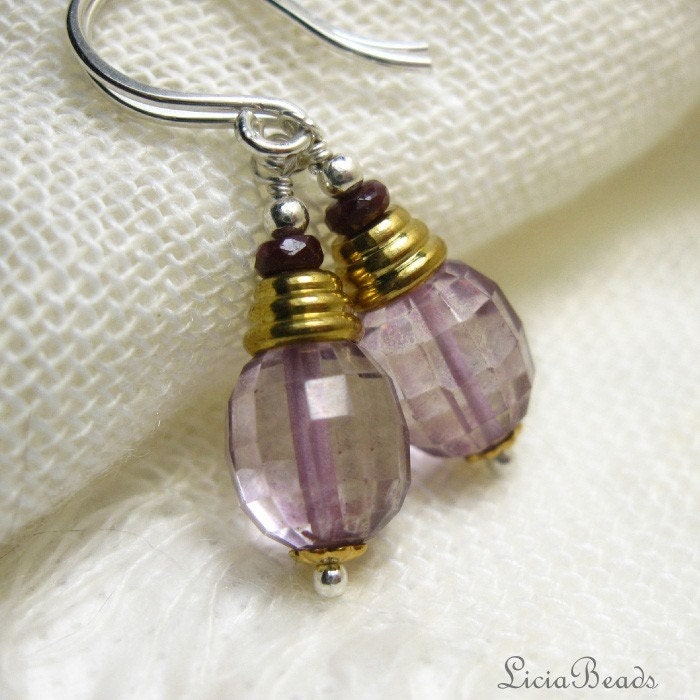 Celebrate - ruby gemstone and sterling earrings