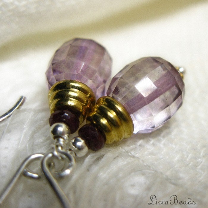 Celebrate - ruby gemstone and sterling earrings