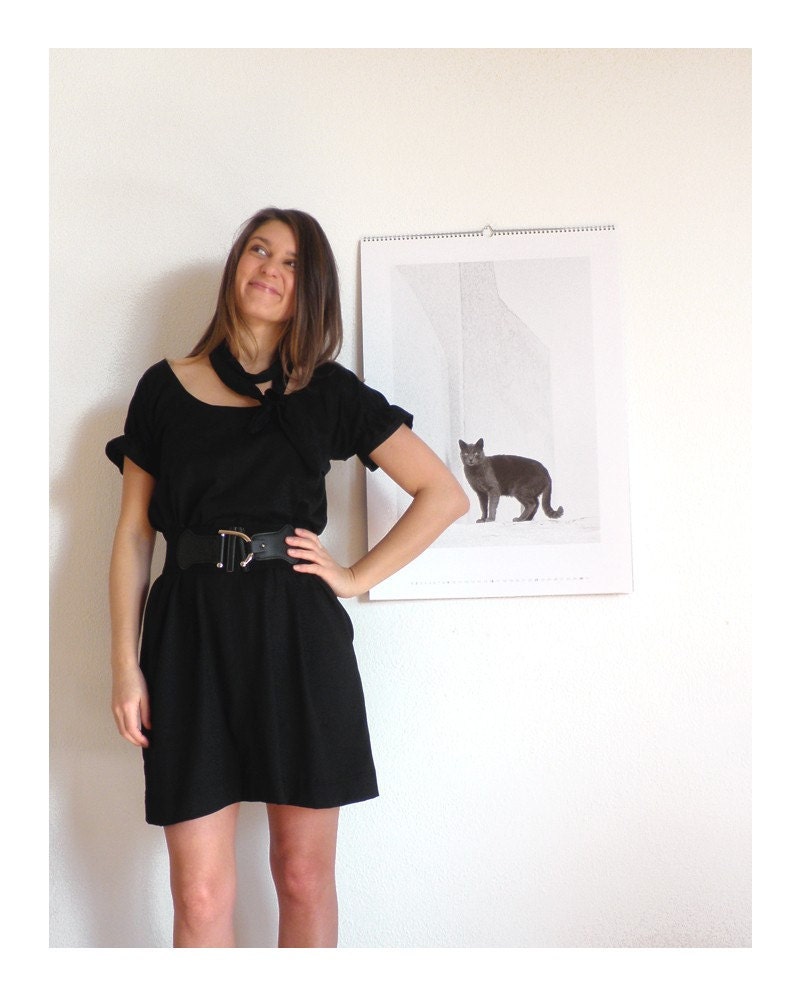 Little B L A C K dress with pockets - any size
