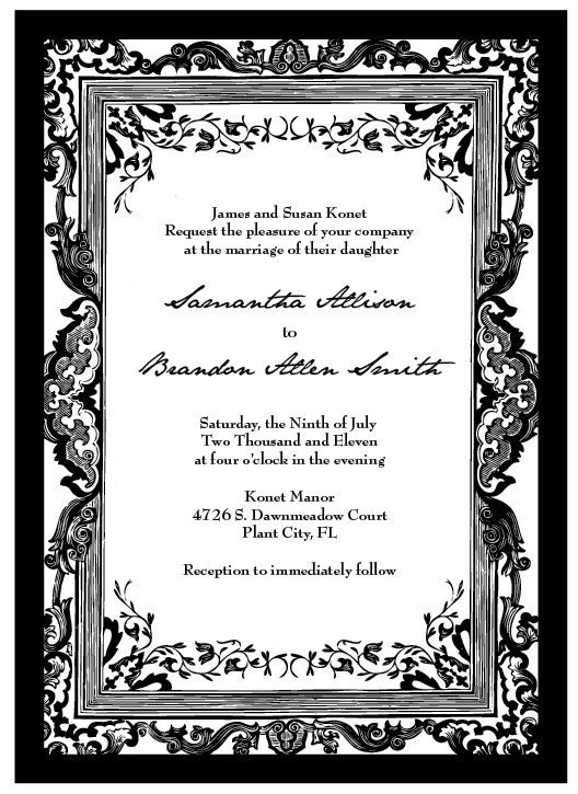 borders for wedding invitations