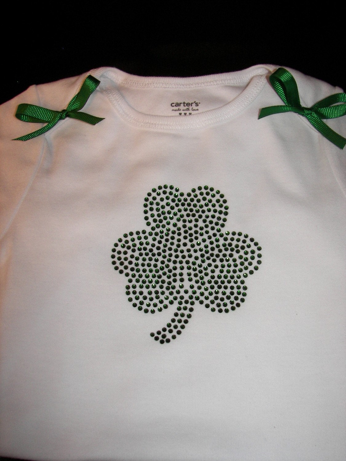 Shamrock BLING Tee or Onesie--Fun and Adorable for St. Patricks Day-