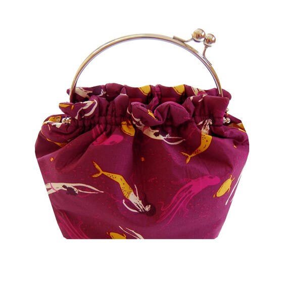 Frame purse with undersea mermaids