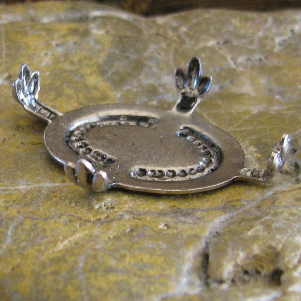 6 Antique Silver Wrap Settings for 25x18 Stones 930
