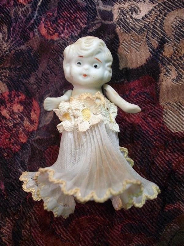 Oh Baby Baby - Vintage Bisque Kewpie Doll - Baby Tiny Boop
