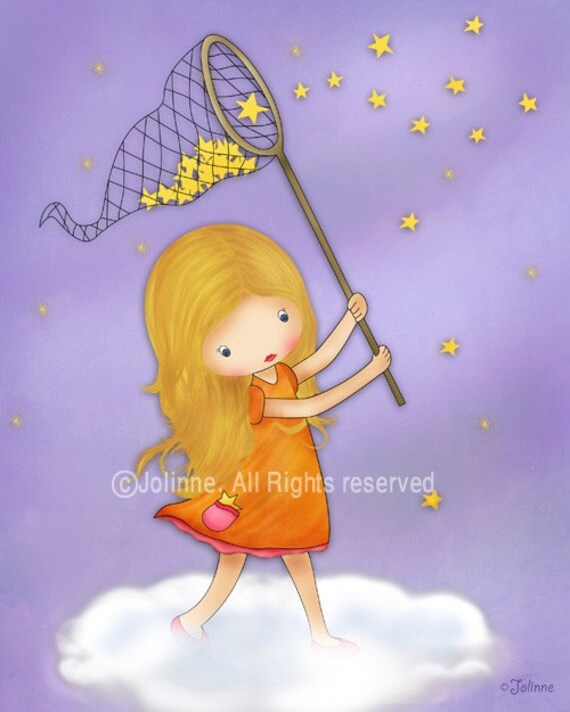 Girls room art prints, children wall art, baby nursery decor, pink, purple room decoration, kids poster , ballerina angel wall art