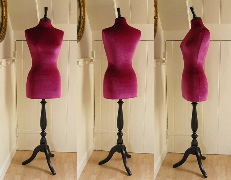 Corset Laced Mannequin Velvet PINK as seen on Gok's Clothes Roadshow