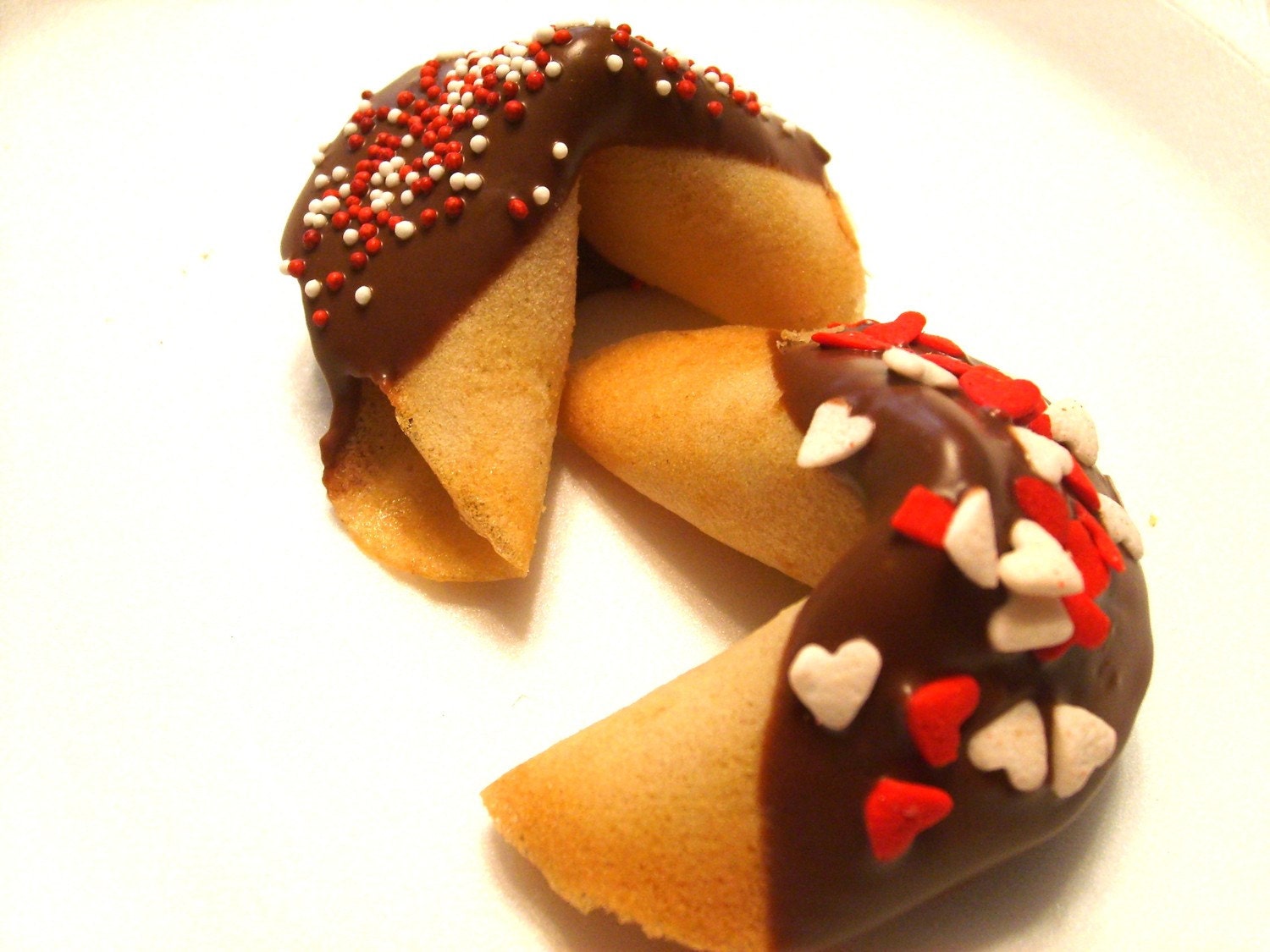 Custom Fortune cookies dipped in chocolate Valentine Gift