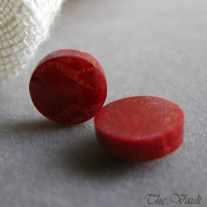 Candy Apple Red - Coral cabochon