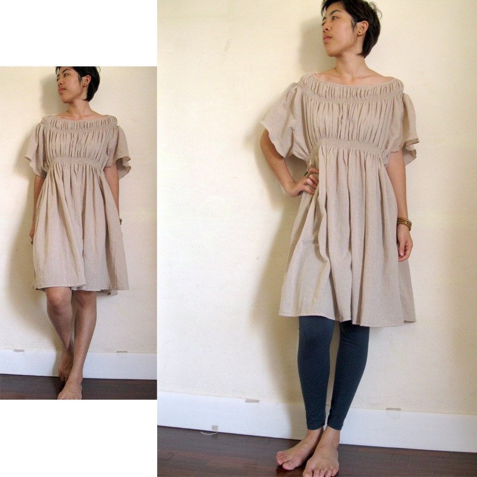 Boho Hippie Short Soft Cotton Dress  S- XL (M)