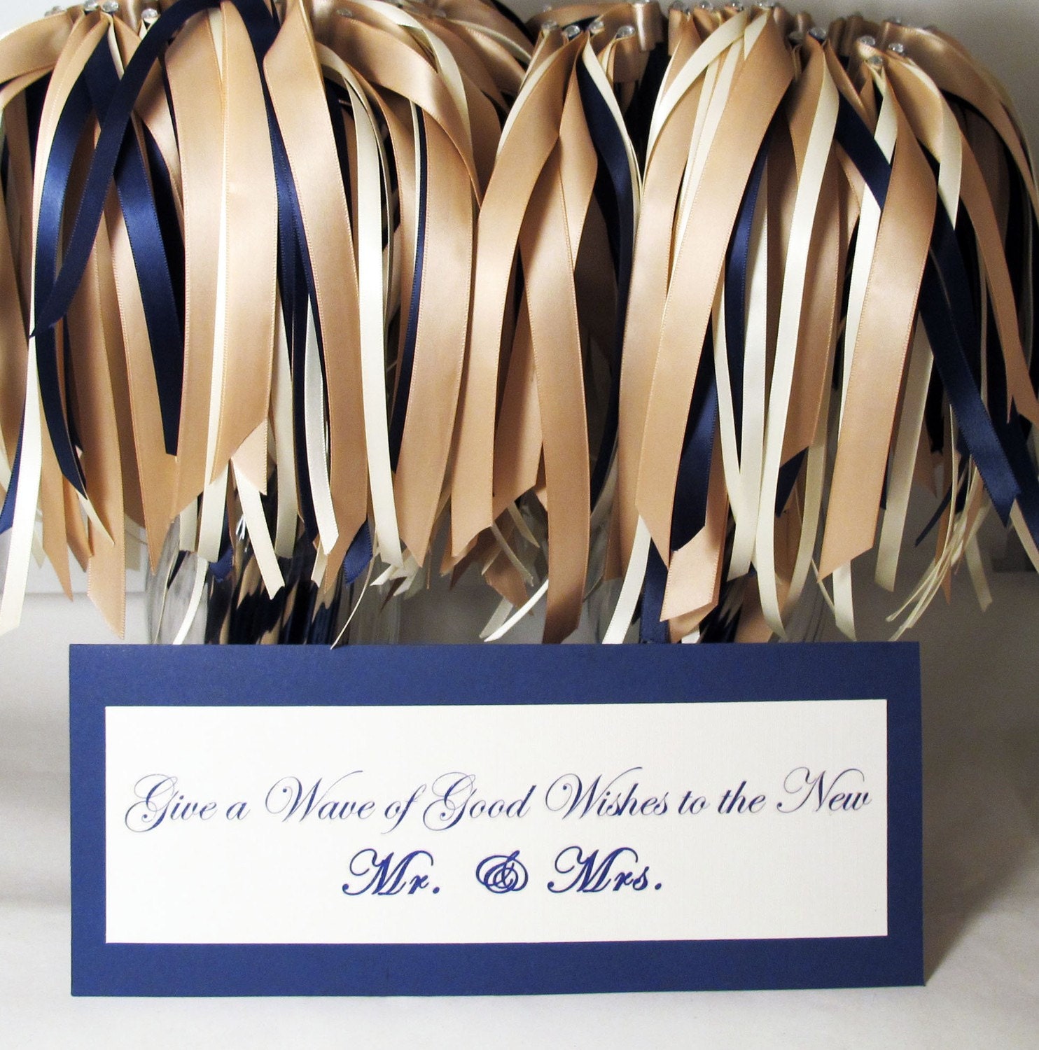 As Seen On David Tutera- My Fair Wedding -Ribbon Wands 50 Pack in YOUR COLORS