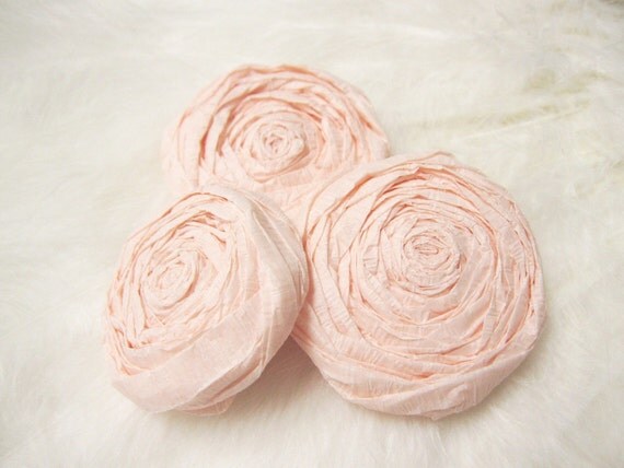 Paper Flowers - Set of 15 - Blush Pink Paper Rosettes - Custom Colors Available