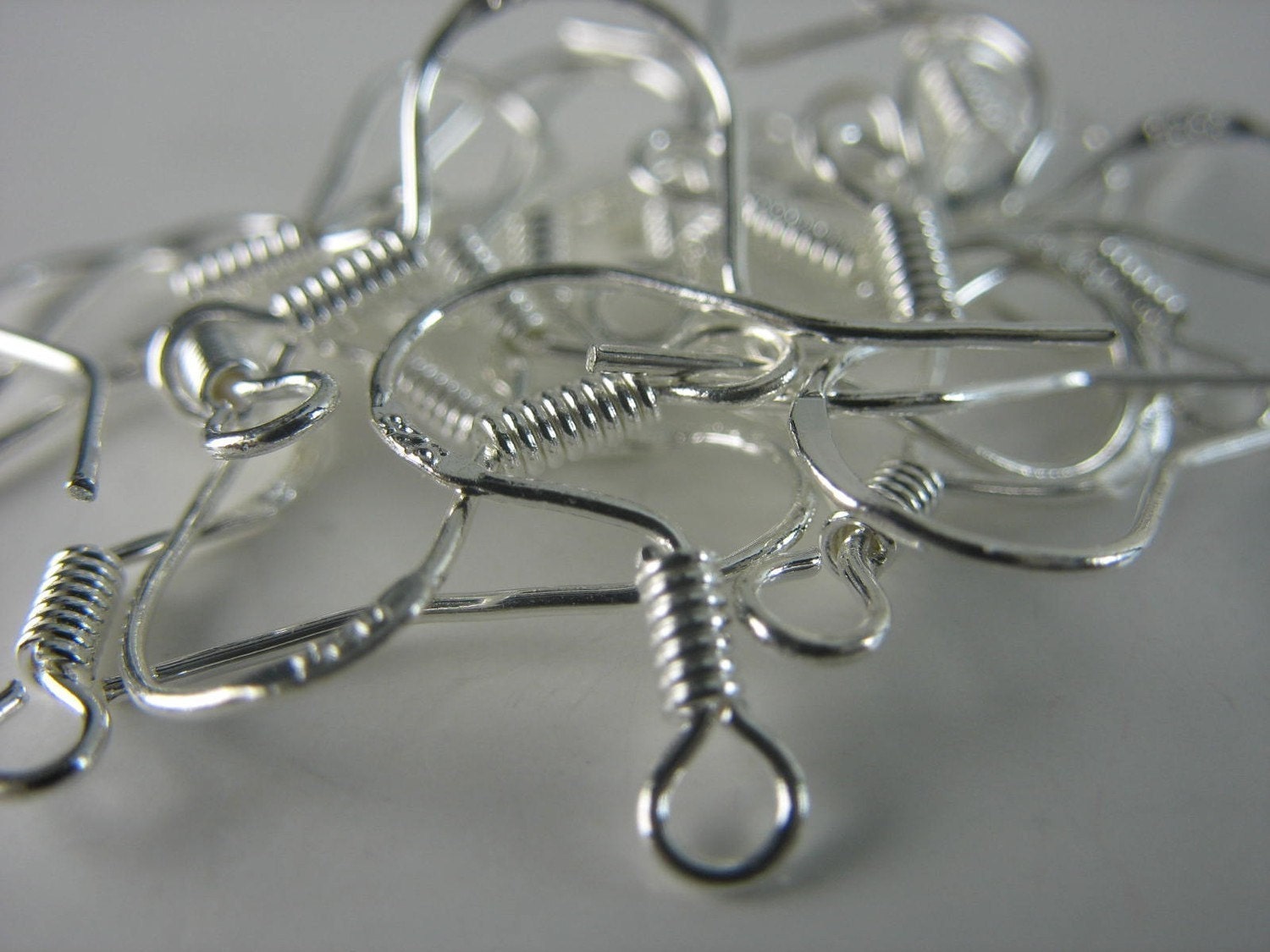 925 Sterling Silver Fishhooks - Earring Wires - 10 pieces