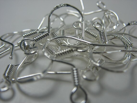 925 Sterling Silver Fishhooks - Earring Wires - 10 pieces