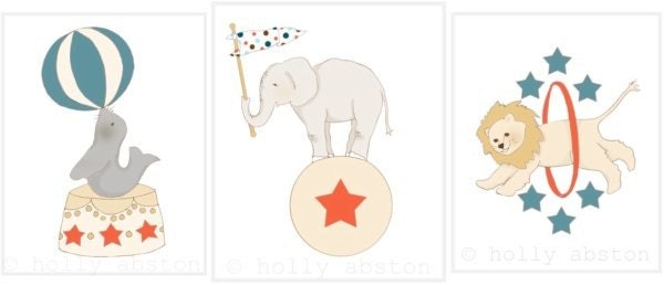 Circus Friends "Elephant" Original Art Print