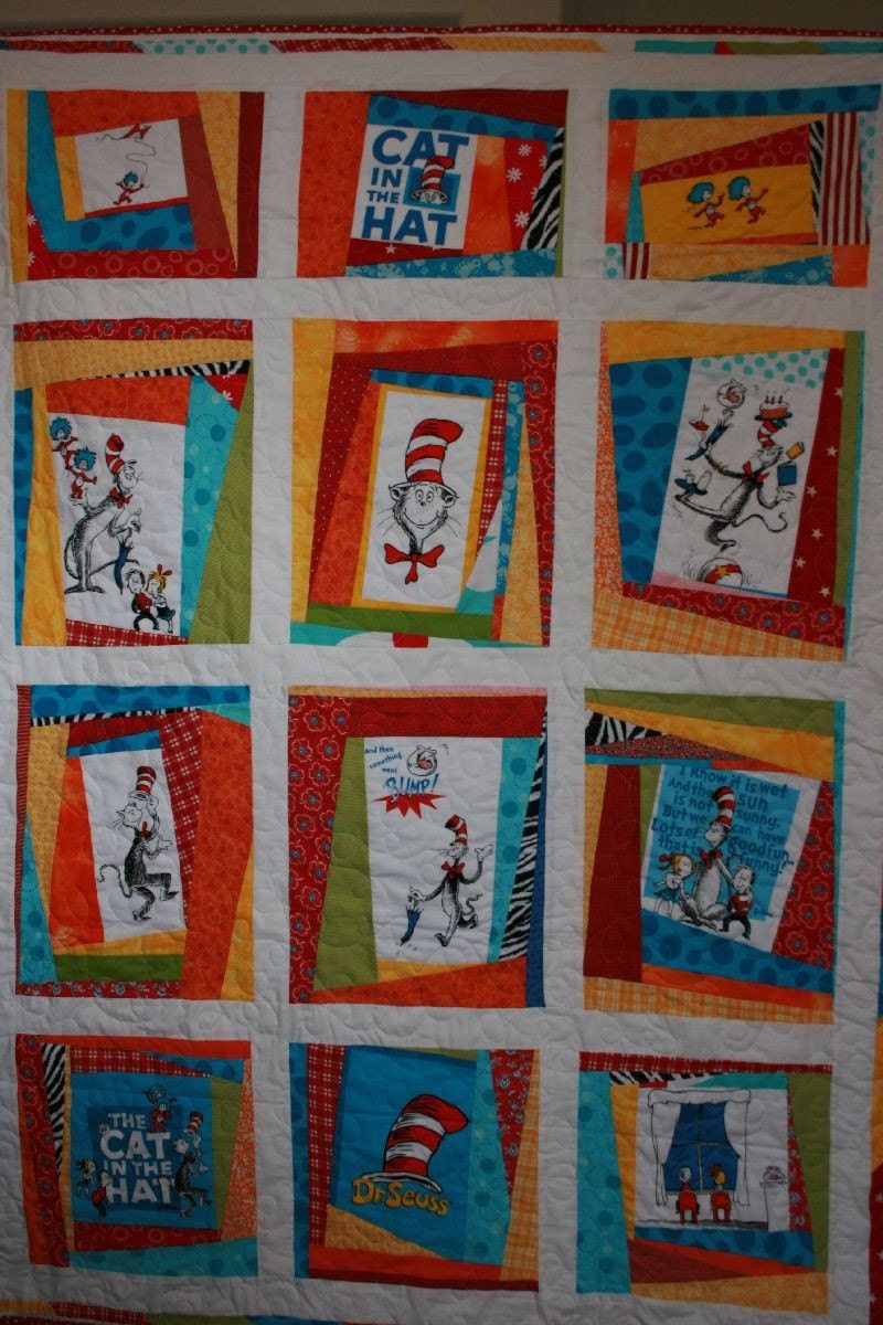 Dr Seuss Scrappy Lap Quilt