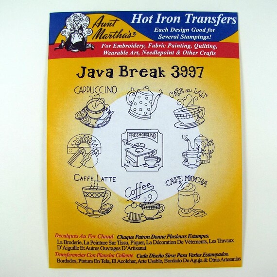 Aunt Martha's Hot Iron Transfers Java Break 3997