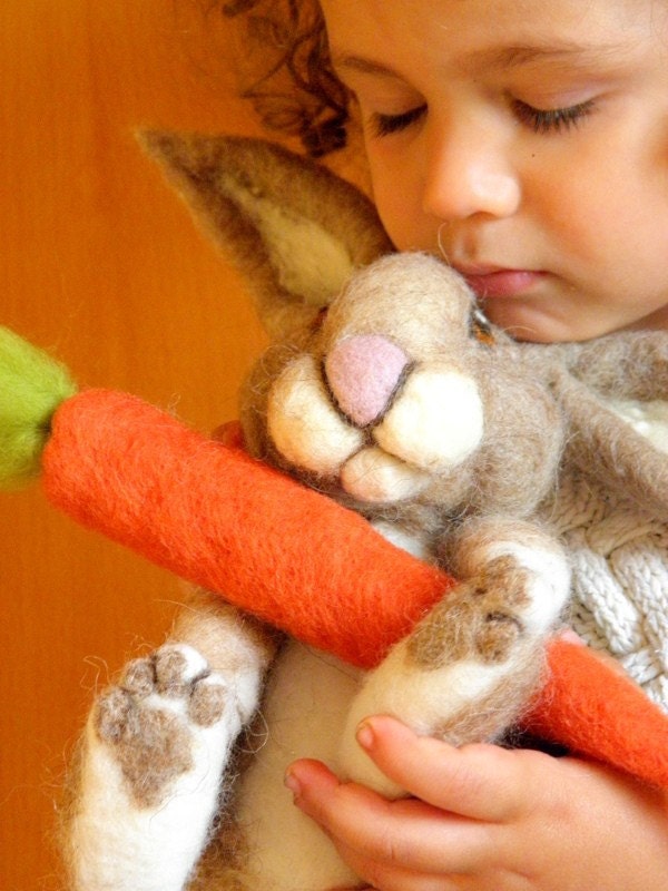 Needle Felted Bunny Rabbit- Made to order