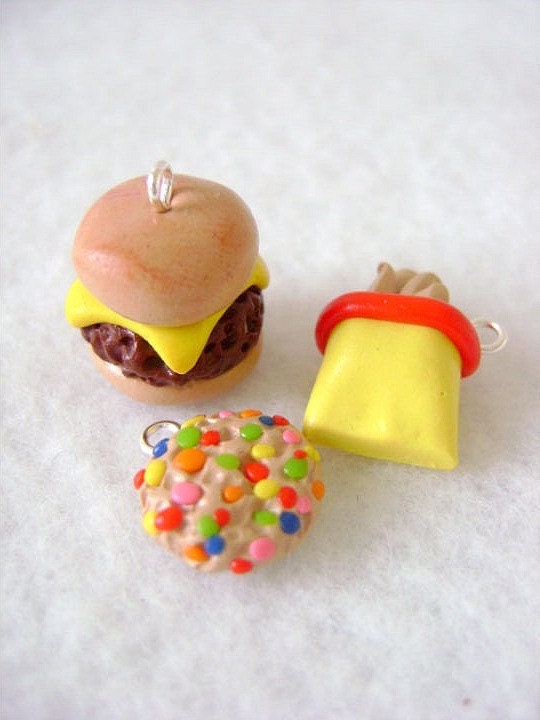 Miniature Fast Food Charms- Free Worldwide Shipping