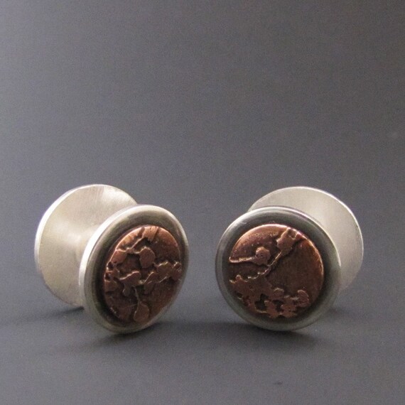 Louie Cut Copper Baby's Breath Cufflinks