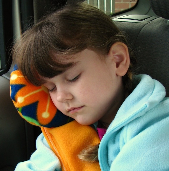 Seatbelt Pillow by SleepyTimez - Teal Flower