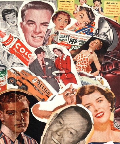 vintage collage pack pinup car 1940 advertisement over 80 pieces