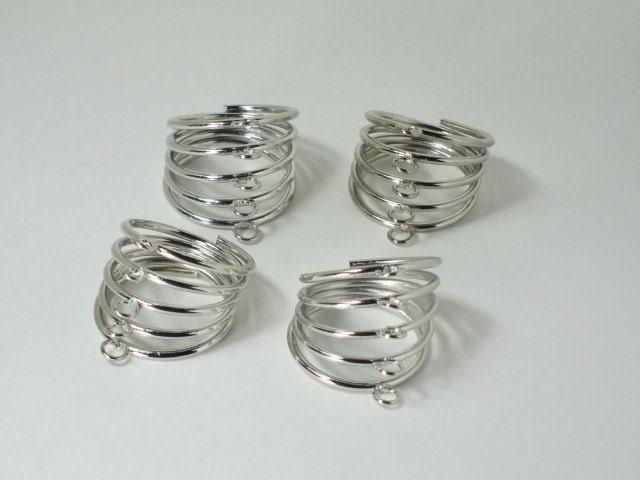 Ring Base - 5 Adjustable Rounds - Silver - 4 Piece