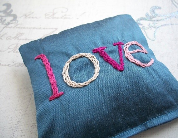 Lavender Sachet Hand Embroidered by Dolce Dreams