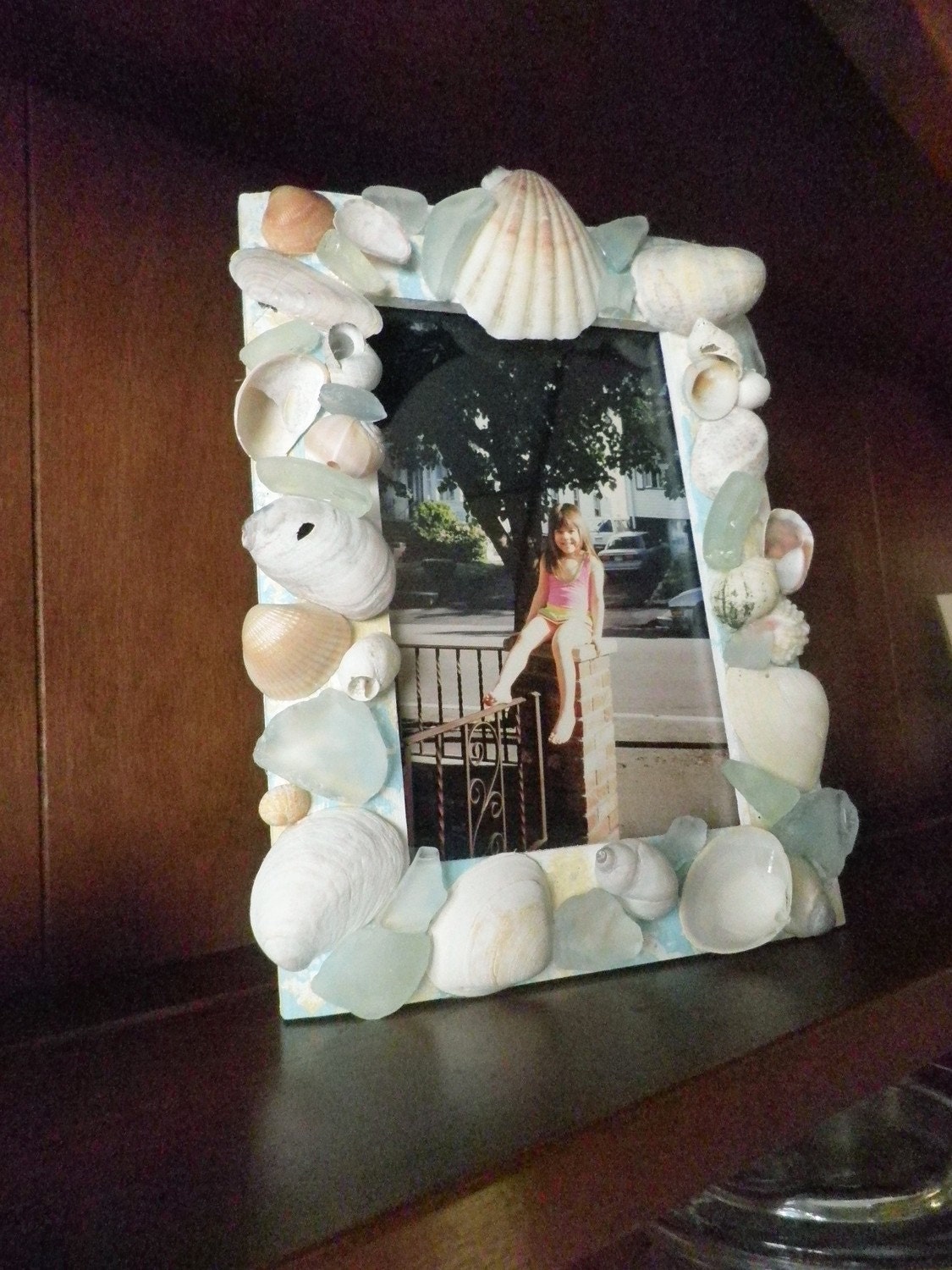 Photo Frame with Seashells - Price includes US postage