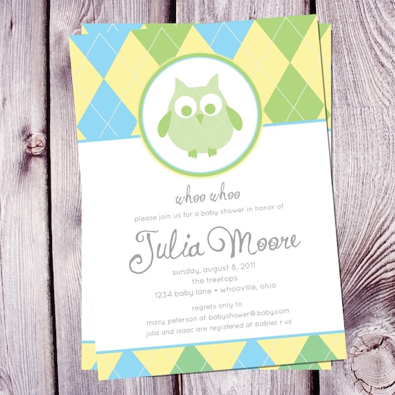 Whoo Whoo Baby Shower Invitation - Set of 25