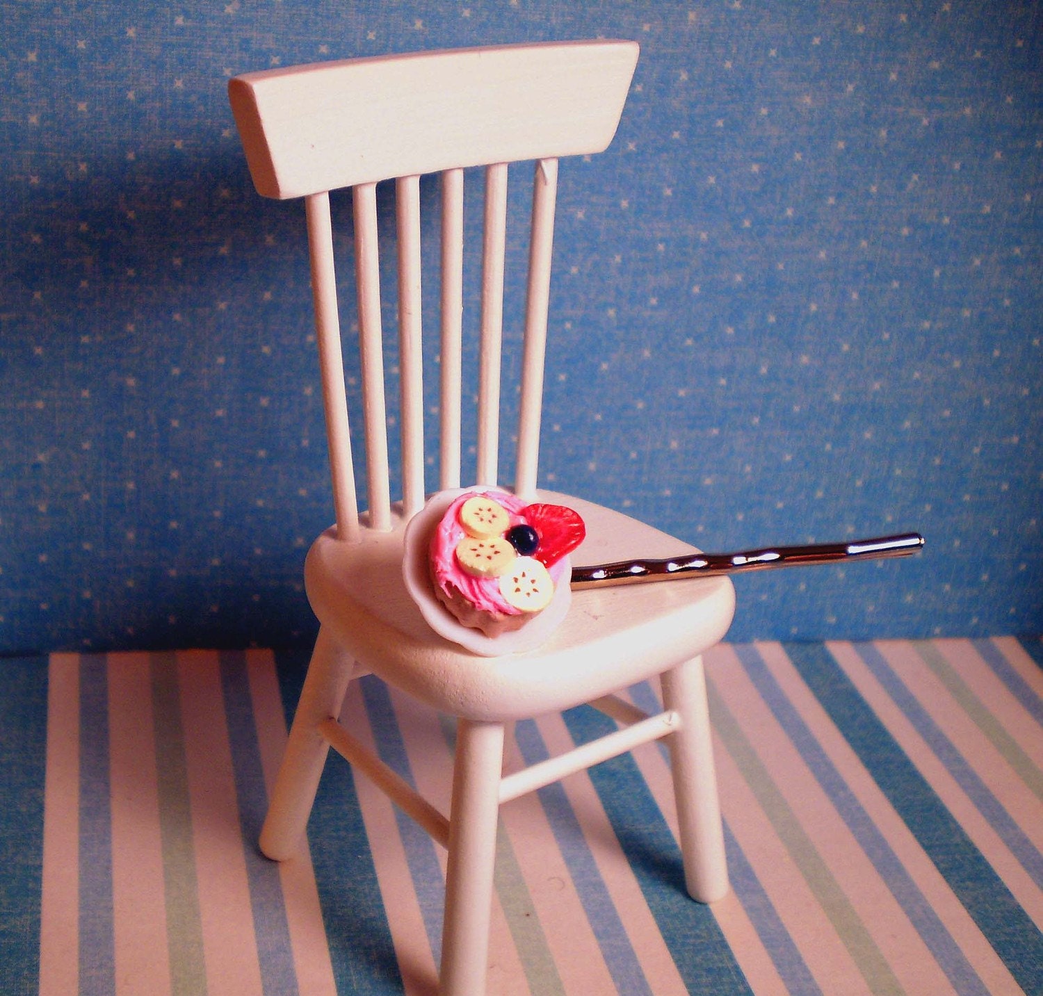 Pink Frosted Miniature Fruit Tart Bobby Pin