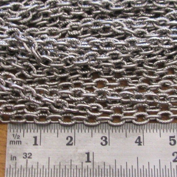5 Ft Antiqued Sterling Silver Plated Steel Necklace Chain Jewelry Finding Ch07