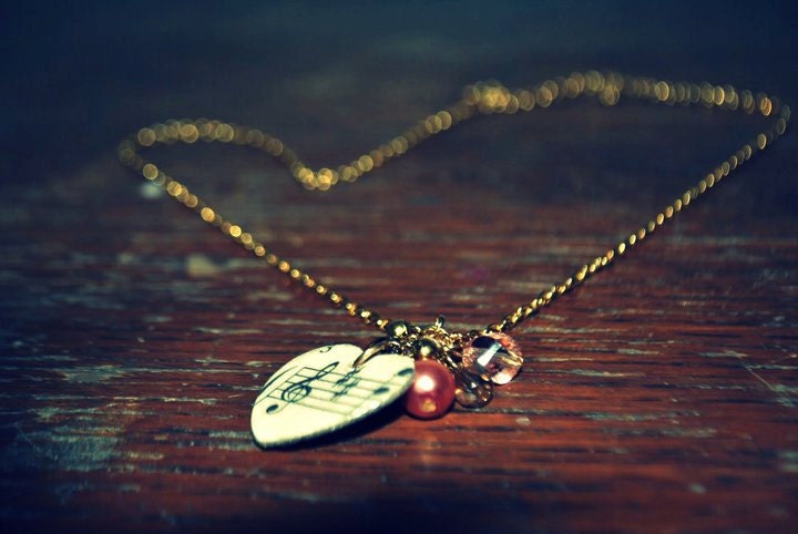 Sheet Music Charm Necklace