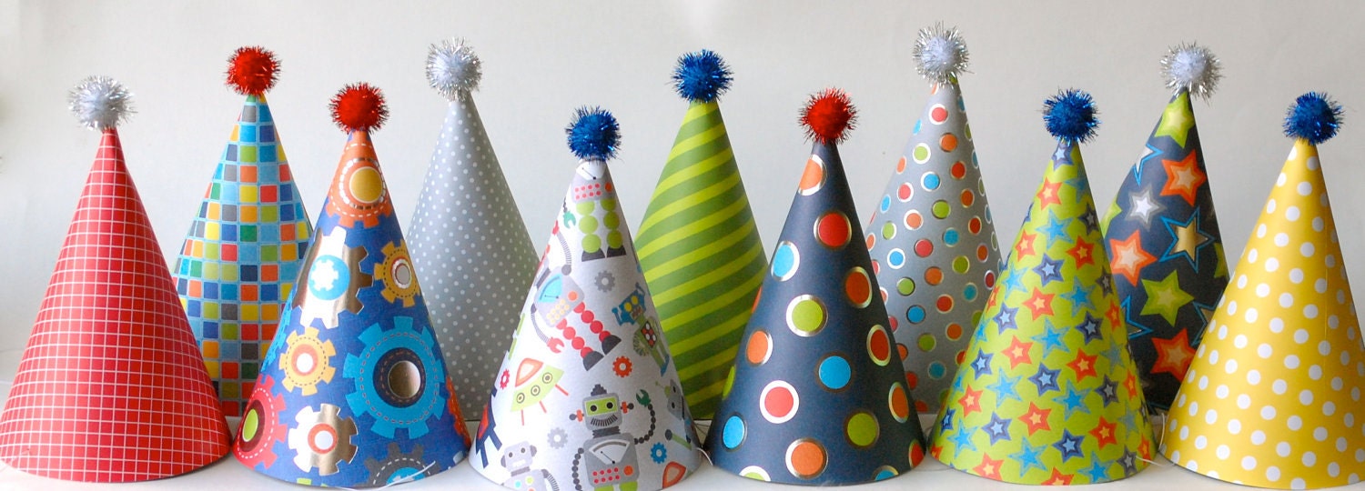 custom party hats--ROBOTS--reserved for