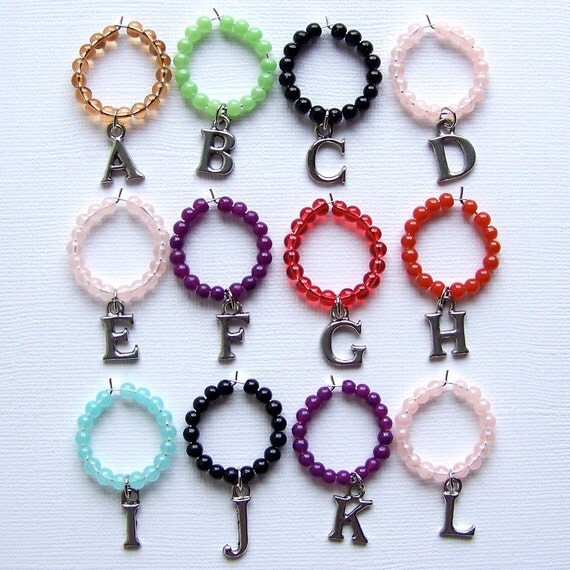 Alphabet Wine Glass Charms - ALL 26 letters