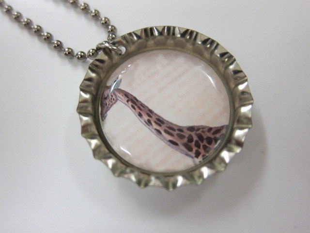 Bottlecap Necklace - Giraffe