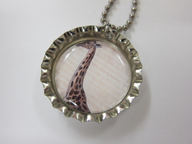 Bottlecap Necklace - Giraffe
