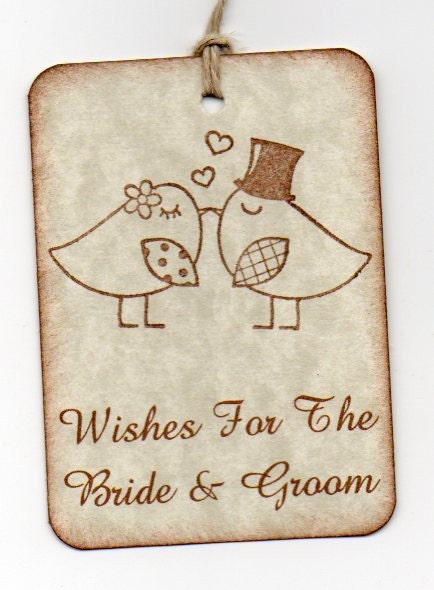 Handmade Wedding Tags Wedding Wish Tree Tags Favor Tags Escort Tags 