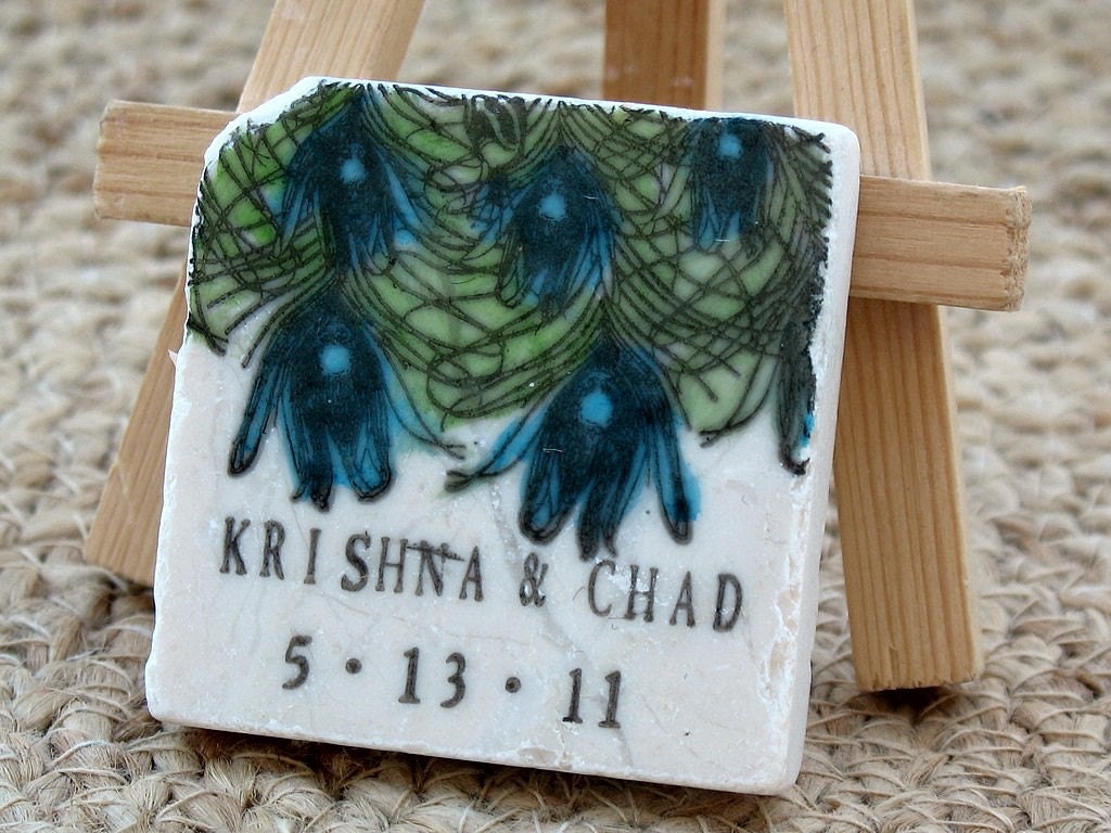 Peacock Feather Save The Date Magnets, Wedding Favors, Set of 50