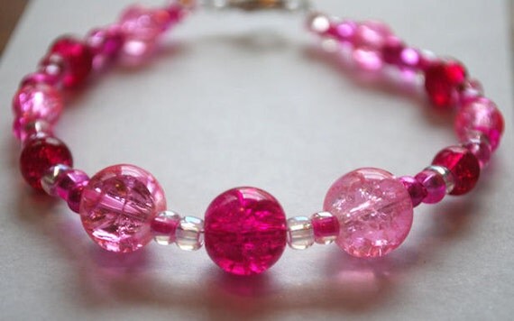 Positively Pink Beaded Bracelet