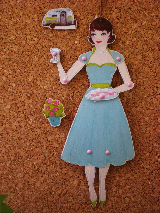La Diva Airstream- Altar Ego, articulated paper doll, fully assembled