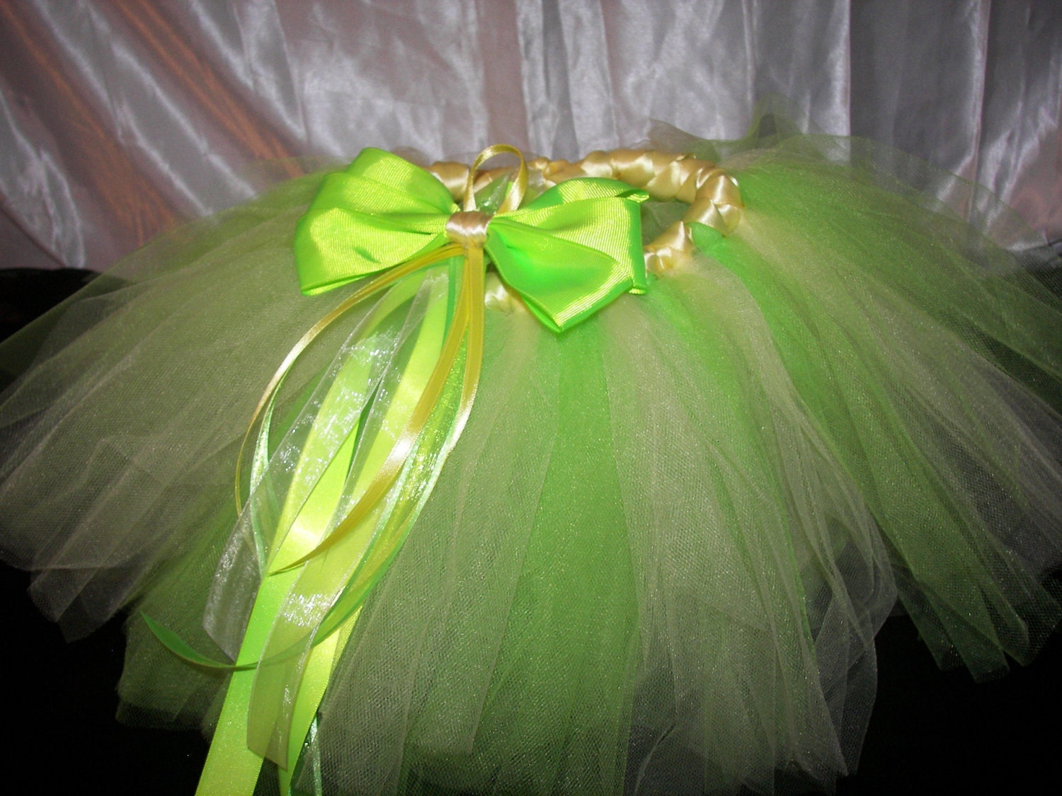 Tinkerbell Inspired Birthday BLING Boutique Tutu Set--Vibrant Colors-Made for a Princess