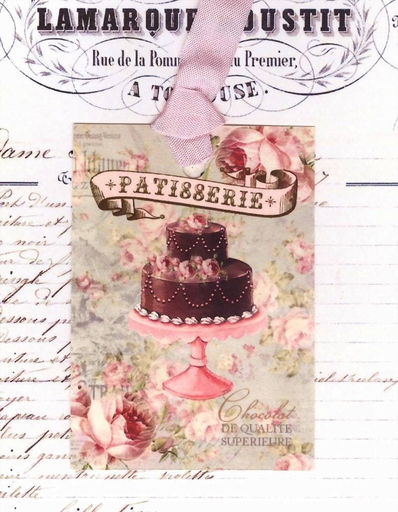 Chocolate Cake Patisserie gift tags by Bluebird Lane