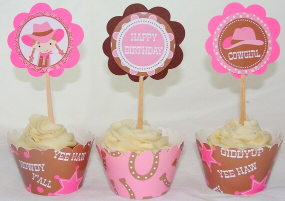Cowgirl Cupcake Toppers 2