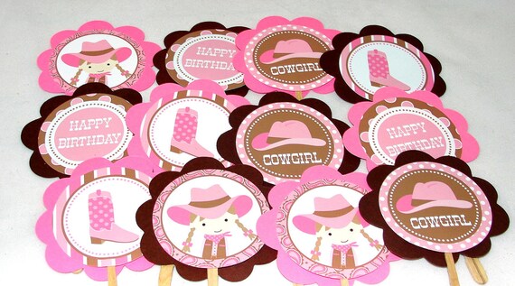 Cowgirl Cupcake Toppers 2