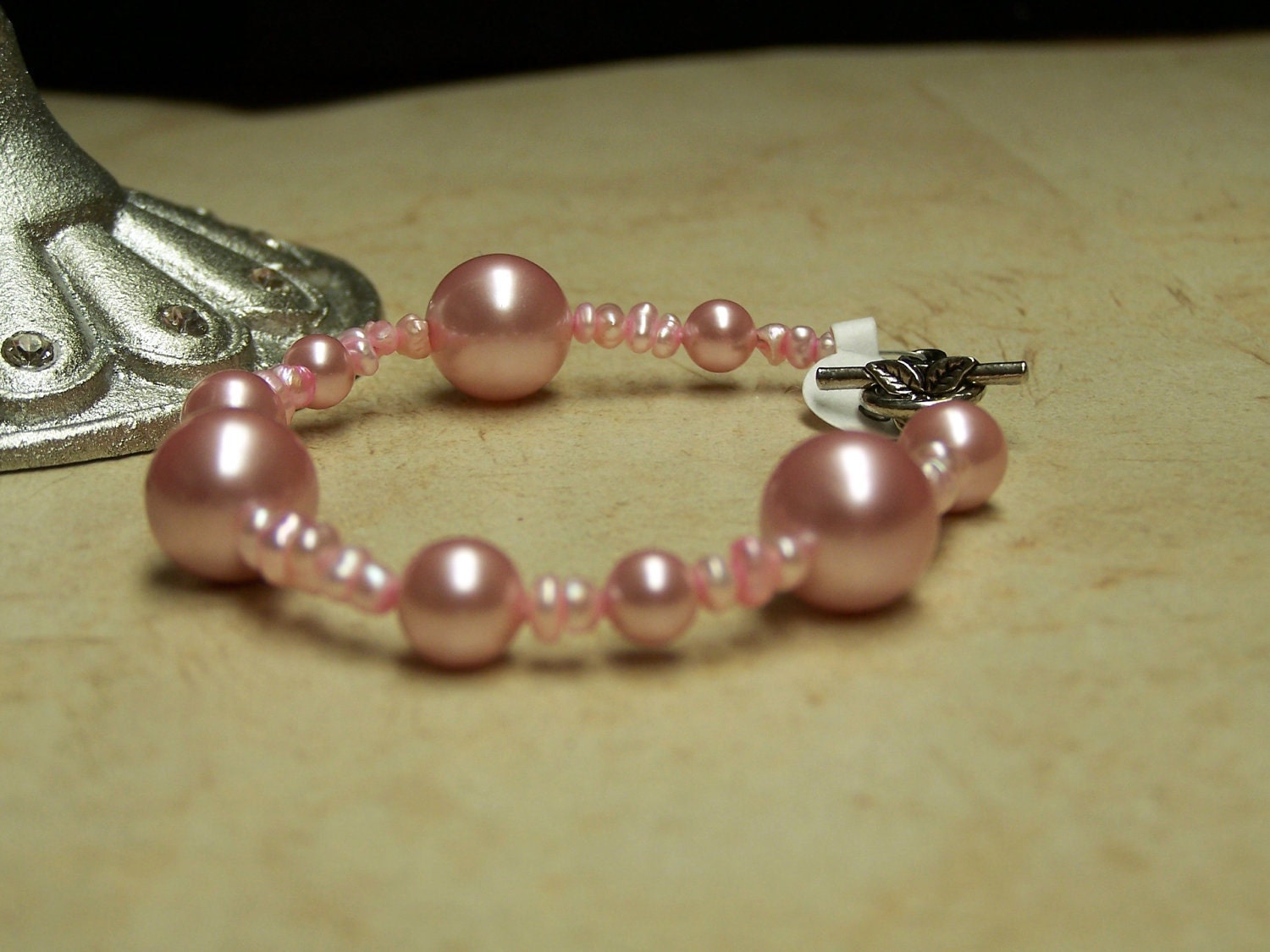 SALE - Delicate Pink Pearl Bracelet