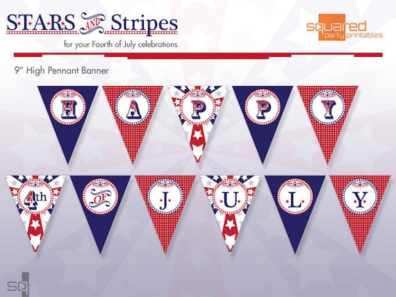 All American 4th of July - DIY Printable Party Package - Do-it-Yourself Print - Stars & Stripes